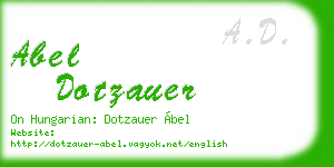abel dotzauer business card